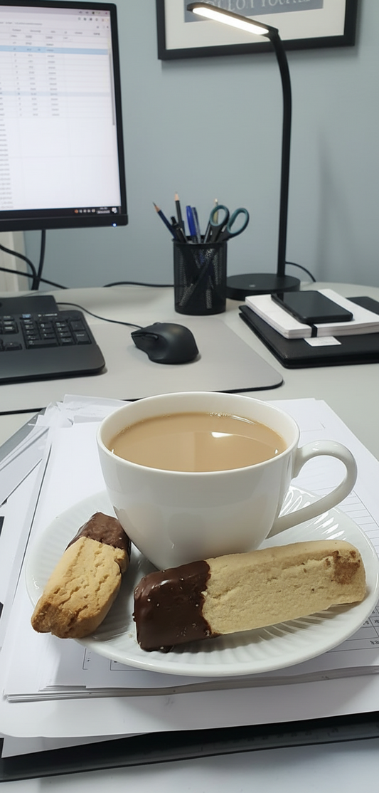 Chocolate dipped shortbread fingers